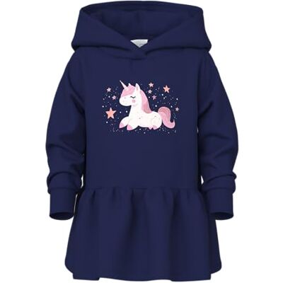 NAME IT Nmfvobi Ls SWE Tunic Wh Bru, Beacon Blue, 104 NAME IT Nmfvobi Ls SWE Tunic Wh Bru, Beacon Blue, 104