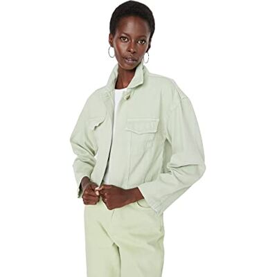 Trendyol Blazer Grön Crop Fit, Mint, S Trendyol Blazer Grön Crop Fit, Mint, S