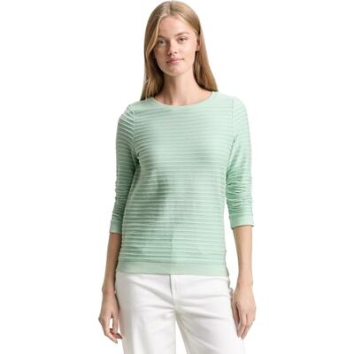 TOM TAILOR Denim damtröja, 40012 – Tonal Green Structure Stripe, XS TOM TAILOR Denim damtröja, 40012 – Tonal Green Structure Stripe, XS
