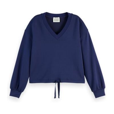 Scotch & Soda V-ringad modal sweatshirt, Marin 410, L Scotch & Soda V-ringad modal sweatshirt, Marin 410, L