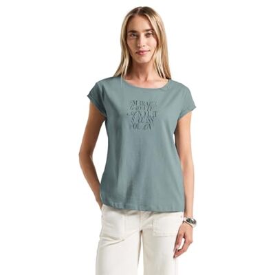 Street One T-shirt med Wording Artwork, Arona Blue, 38 Street One T-shirt med Wording Artwork, Arona Blue, 38