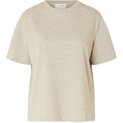 SELECTED FEMME T-shirt boxning, Ljusgrå melange, L SELECTED FEMME T-shirt boxning, Ljusgrå melange, L