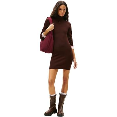 Tommy Jeans TJW ESS Polotröja för kvinnor DW0DW21958, brun, XL, Brun (rikbrun), XL Tommy Jeans TJW ESS Polotröja för kvinnor DW0DW21958, brun, XL, Brun (rikbrun), XL