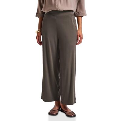 Street One dam Wide Leg Jersey-byxor, nomad brun, 44W / 26L Street One dam Wide Leg Jersey-byxor, nomad brun, 44W / 26L