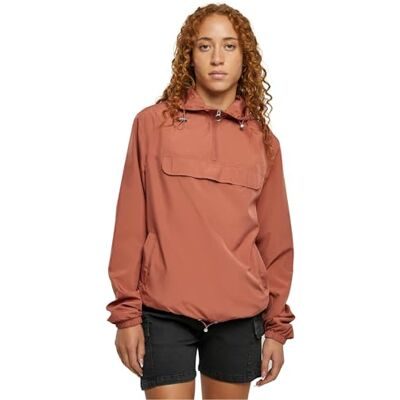 Urban Classics dam Basic Pull Over Jacka för kvinnor, Terrakotta, S Urban Classics dam Basic Pull Over Jacka för kvinnor, Terrakotta, S