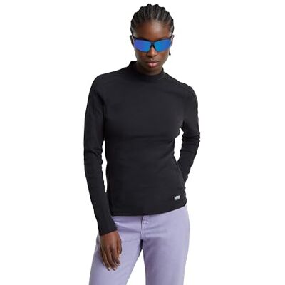 G-STAR RAW Slim Rib Mock långärmad, Svart (Dk Black D25033-d850-6484), XXS G-STAR RAW Slim Rib Mock långärmad, Svart (Dk Black D25033-d850-6484), XXS