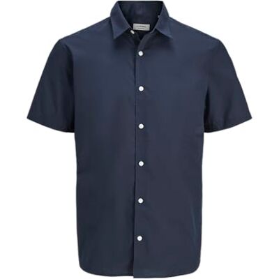 JJ REBEL Jrebgavin Solid Shirt Ss, Sky Captain, XS JJ REBEL Jrebgavin Solid Shirt Ss, Sky Captain, XS