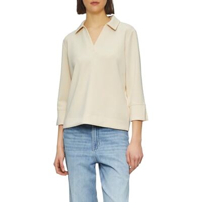 s.Oliver Sweatshirt av Scuba med polokrage beige 40, Beige, 40 s.Oliver Sweatshirt av Scuba med polokrage beige 40, Beige, 40