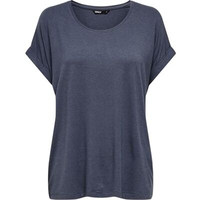 ONLY Onlmoster S/S O-Neck Top Noos JRS, Amber blå, S ONLY Onlmoster S/S O-Neck Top Noos JRS, Amber blå, S