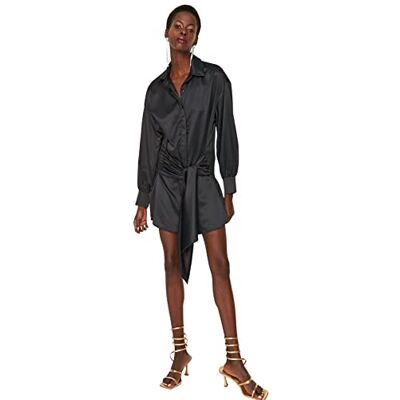Trendyol Dam modest maxi blusklänning regular fit tyg blygsam klänning, Flerfärgad, 42 Trendyol Dam modest maxi blusklänning regular fit tyg blygsam klänning, Flerfärgad, 42