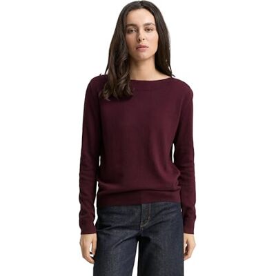 TOM TAILOR damtröja 1047699, 10525-mörkröd melange, 3XL, 10525 – mörkröd melange, 3XL TOM TAILOR damtröja 1047699, 10525-mörkröd melange, 3XL, 10525 – mörkröd melange, 3XL