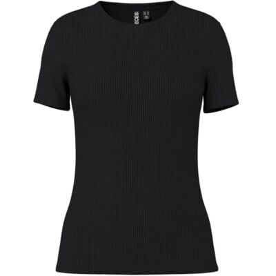 PIECES PCRUKA SS TOP NOOS BC, svart, L PIECES PCRUKA SS TOP NOOS BC, svart, L