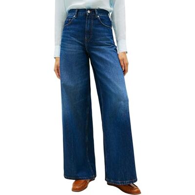 Tommy Hilfiger kvinnors DNM New Doreen 70'S Wide Leg Hw WW0WW48567, Denim, 33W/34L Tommy Hilfiger kvinnors DNM New Doreen 70'S Wide Leg Hw WW0WW48567, Denim, 33W/34L