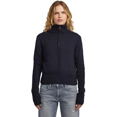 G-STAR Dam Milano halv dragkedja stickad Wmn pullover tröja, blå (Osaka Blue D27818-d631-3873), XL, Blå (Osaka Blue D27818-d631-3873), XL G-STAR Dam Milano halv dragkedja stickad Wmn pullover tröja, blå (Osaka Blue D27818-d631-3873), XL, Blå (Osaka Blue D27818-d631-3873), XL