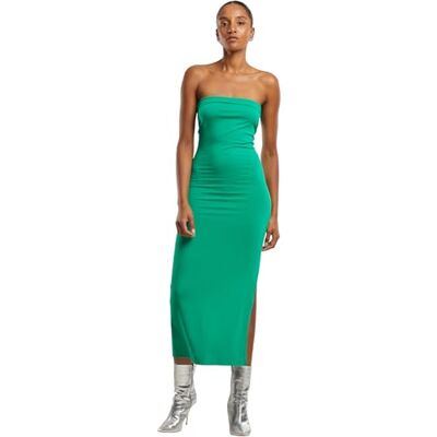 Urban Classics Damklänning, damklänning, bandeau midiklänning, axelbandslös bandeau klänning i midilängd, storlekar XS – 5XL, froggreen, L Urban Classics Damklänning, damklänning, bandeau midiklänning, axelbandslös bandeau klänning i midilängd, storlekar XS – 5XL, froggreen, L