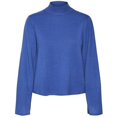 VERO MODA dam Vmsaba Ls highneck Noos tröja, Beaucoup Blue, XL VERO MODA dam Vmsaba Ls highneck Noos tröja, Beaucoup Blue, XL