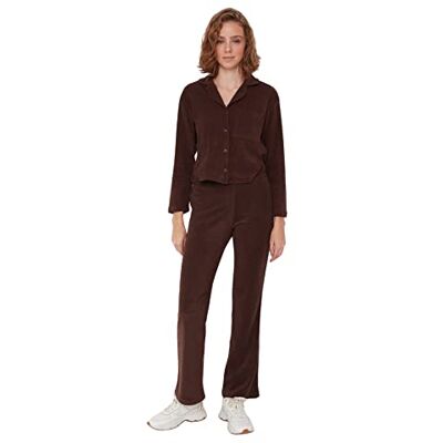 Trendyol Dam THMAW23PL00024/Kahverengi-byxor, brun, M, Brun, M Trendyol Dam THMAW23PL00024/Kahverengi-byxor, brun, M, Brun, M