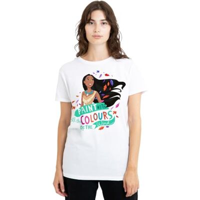 Pocahontas färger av vinden dam t-shirt, vit, X-Large, Vitt, XL Pocahontas färger av vinden dam t-shirt, vit, X-Large, Vitt, XL