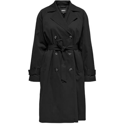 ONLY Onlorchid Life Quilt lång trenchcoat Otw, svart, L ONLY Onlorchid Life Quilt lång trenchcoat Otw, svart, L