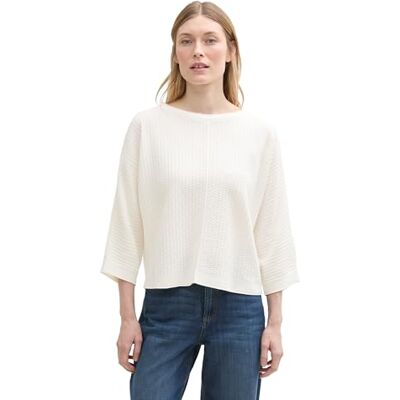 TOM TAILOR damtröja, 10315 viskande vit, M TOM TAILOR damtröja, 10315 viskande vit, M