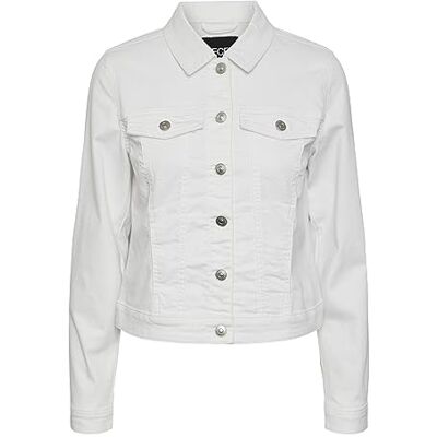 PIECES Dam jeansjacka PCOIA, Ljus vit, L PIECES Dam jeansjacka PCOIA, Ljus vit, L