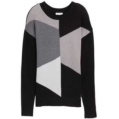 TOM TAILOR damtröja, 39265 – Svart grå geometrisk design, 3XL TOM TAILOR damtröja, 39265 – Svart grå geometrisk design, 3XL