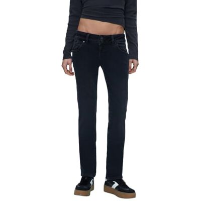 LTB Jeans Molly 200 damjeans i svart låg midja tillverkade av bomullsblandning, storlek 24, 32, svart, 24W / 32L LTB Jeans Molly 200 damjeans i svart låg midja tillverkade av bomullsblandning, storlek 24, 32, svart, 24W / 32L