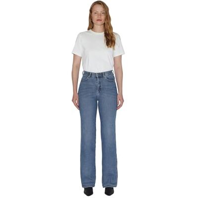 Dr. Denim Moxy raka jeans för kvinnor, Cape Sky sliten fåll, 60/XS/L Dr. Denim Moxy raka jeans för kvinnor, Cape Sky sliten fåll, 60/XS/L