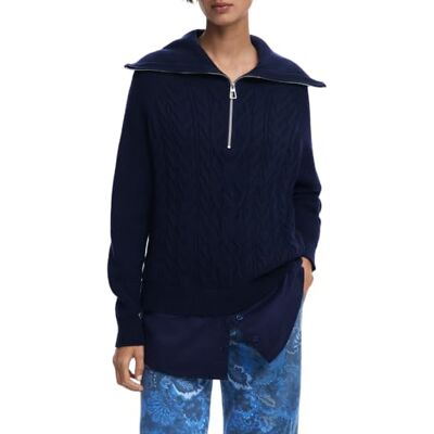 Desigual JERS_Danmark, 5000 Navy, L, Blå, L Desigual JERS_Danmark, 5000 Navy, L, Blå, L