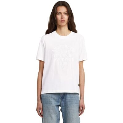 G-STAR text gr t wmn, Vit (Milk D27104-336-111), XXL G-STAR text gr t wmn, Vit (Milk D27104-336-111), XXL