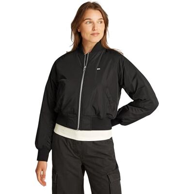 Tommy Jeans dam TJW ESSENTIAL BOMBER JACKA EXT DW0DW19316 Bomber Jacka, Svart (Svart), XL, svart (svart), XL Tommy Jeans dam TJW ESSENTIAL BOMBER JACKA EXT DW0DW19316 Bomber Jacka, Svart (Svart), XL, svart (svart), XL