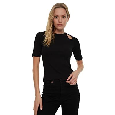 Trendyol Damblus Black Cut Disuder stickad blus blus, medium Trendyol Damblus Black Cut Disuder stickad blus blus, medium