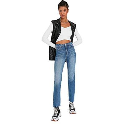 Trendyol Flare jeans, blå, 32, BLÅ, 58 SE Trendyol Flare jeans, blå, 32, BLÅ, 58 SE