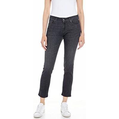 Replay Dam jeans Faaby Slim Fit med stretch, Svart 098, 24W x 32L Replay Dam jeans Faaby Slim Fit med stretch, Svart 098, 24W x 32L