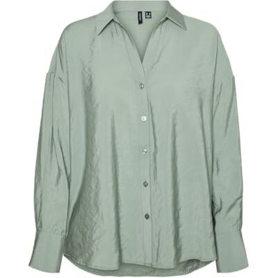 VERO MODA damskjorta VMQUEENY L/S överdimensionerad skjorta EXP GA, Säkringsgrön, M VERO MODA damskjorta VMQUEENY L/S överdimensionerad skjorta EXP GA, Säkringsgrön, M