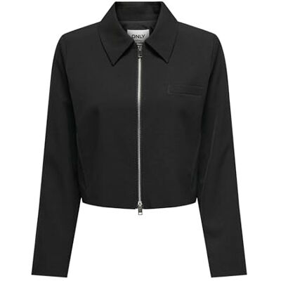 ONLY ONLHELENE Life L/S Zip Jacka CC TLR, svart, 38 ONLY ONLHELENE Life L/S Zip Jacka CC TLR, svart, 38