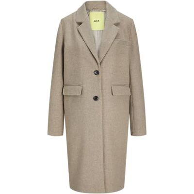 JJXX JACK & JONES dam Jxemma Mid Coat OTW kappa, Fjäder grå/detalj: melange, XL JJXX JACK & JONES dam Jxemma Mid Coat OTW kappa, Fjäder grå/detalj: melange, XL