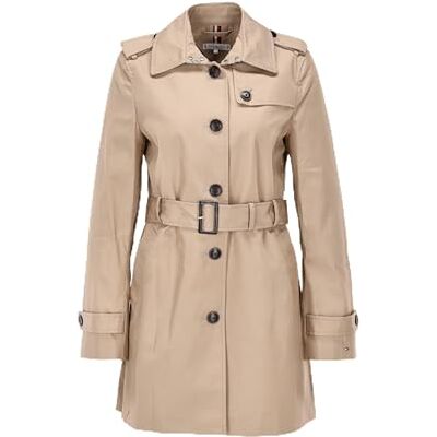 Tommy Hilfiger dam arv singelbröstad TRENCH WW0WW249660F4002, beige (Nos Beige), XS, Beige (Nos Beige), XS Tommy Hilfiger dam arv singelbröstad TRENCH WW0WW249660F4002, beige (Nos Beige), XS, Beige (Nos Beige), XS