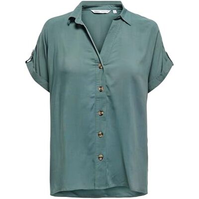 ONLY asmin Shirt S/S WVN Noos, Balsamgrön, XS ONLY asmin Shirt S/S WVN Noos, Balsamgrön, XS