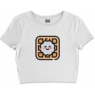 Bona Basics , Digitalt tryck, bas-t-shirt för kvinnor, 100% bomull, vit, avslappnad, damtoppar, storlek: M, Vitt och blått, M kort Bona Basics , Digitalt tryck, bas-t-shirt för kvinnor, 100% bomull, vit, avslappnad, damtoppar, storlek: M, Vitt och blått, M kort