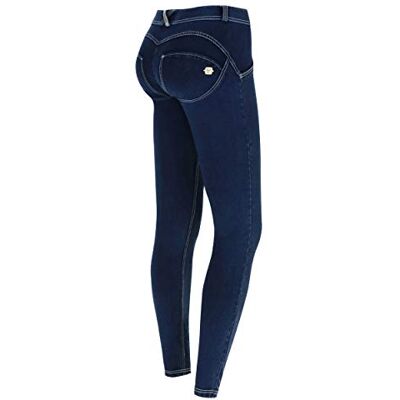 FREDDY Jeggings Push Up Wr.up Skinny i ekologisk bomull, Mörka vita sömmar jeans, XS FREDDY Jeggings Push Up Wr.up Skinny i ekologisk bomull, Mörka vita sömmar jeans, XS