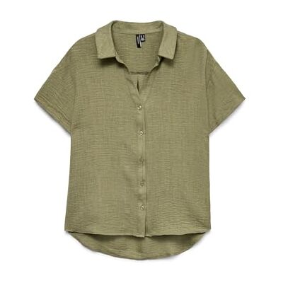 VERO MODA Vmmelaney Queeny Ss skjorta WVN Ga Noos, Laurelkrans, L VERO MODA Vmmelaney Queeny Ss skjorta WVN Ga Noos, Laurelkrans, L