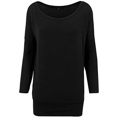 Build Your Brand dam viskos långärmad t-shirt, svart, XL Build Your Brand dam viskos långärmad t-shirt, svart, XL