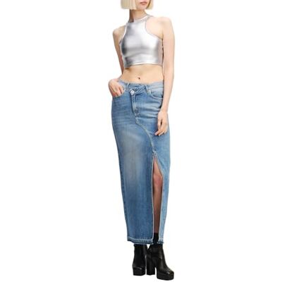 KARL LAGERFELD JEANS , Dam, Denim MaxiKjol, Regular Fit, Blå, XS KARL LAGERFELD JEANS , Dam, Denim MaxiKjol, Regular Fit, Blå, XS