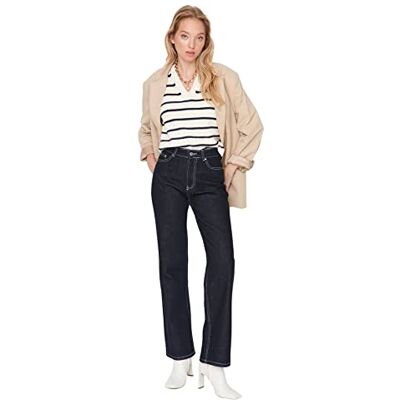 Trendyol Dam TWOAW23JE00224/Lacivert jeans, marinblå, 38, marinblå, 64 SE Trendyol Dam TWOAW23JE00224/Lacivert jeans, marinblå, 38, marinblå, 64 SE