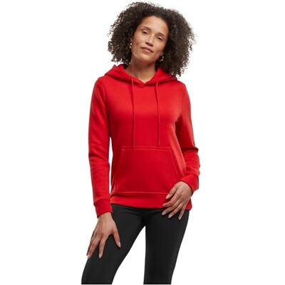 Build Your Brand Damhuvtröja Ladies Basic Hoody, basic huvtröja för kvinnor, normal passform, storlekar XS – 5XL, Cityröd, XS Build Your Brand Damhuvtröja Ladies Basic Hoody, basic huvtröja för kvinnor, normal passform, storlekar XS – 5XL, Cityröd, XS