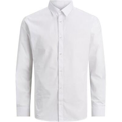 JACK & JONES Jjjoe skjorta Ls enkel skjorta, Vit, XXL JACK & JONES Jjjoe skjorta Ls enkel skjorta, Vit, XXL