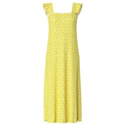 PIECES Pcflora Strap Flounce Dress Bc, Blekgul (Pale Banana), XL PIECES Pcflora Strap Flounce Dress Bc, Blekgul (Pale Banana), XL