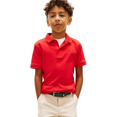Tommy Hilfiger pojke interlock RWB Polo Ss KB0KB10007 pikétröjor, röd (slapidröd), 16 år Tommy Hilfiger pojke interlock RWB Polo Ss KB0KB10007 pikétröjor, röd (slapidröd), 16 år
