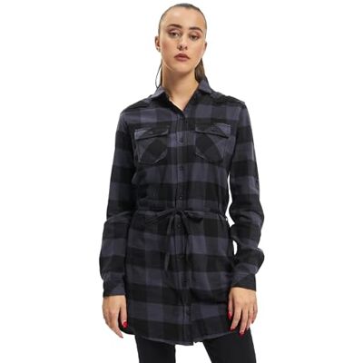 Brandit Women Lucy långärmad skjorta, svart/grå, XL Brandit Women Lucy långärmad skjorta, svart/grå, XL